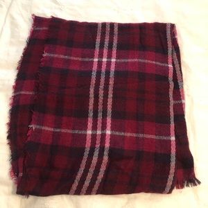 Purple, magenta & white plaid scarf from Old Navy